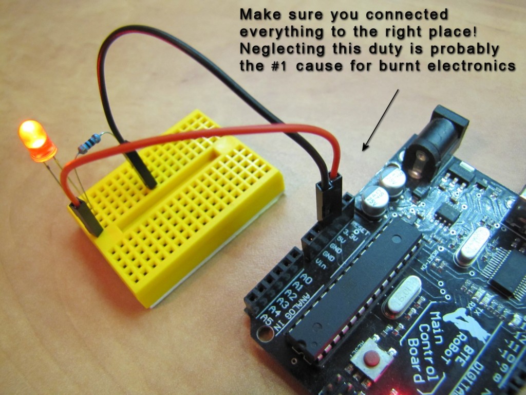 LED working with direct connection to the Arduino power