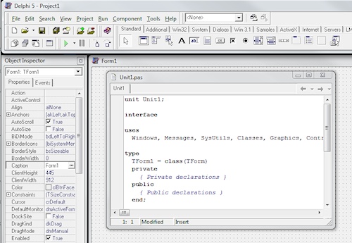Delphi 5 IDE