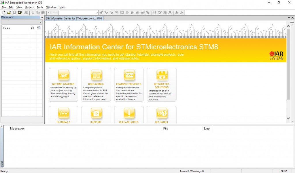 סביבת הפיתוח IAR Embedded Workbench for STM8