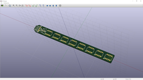 מודל המעגל המודפס בתוכנה KiCAD