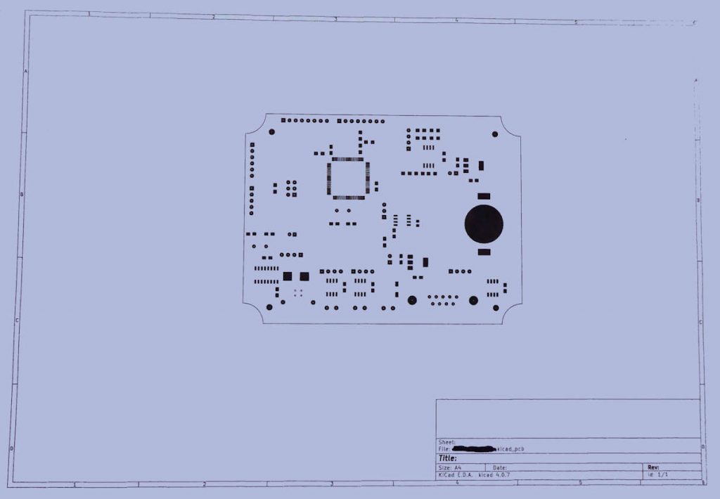 הדפסה של תכנון PCB לצורך מדידת רכיבים