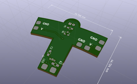 הדמיית ה-PCB בתוכנה KiCAD