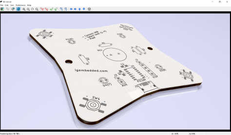 הדמיית ה-PCB לפרויקט בתוכנת KiCAD