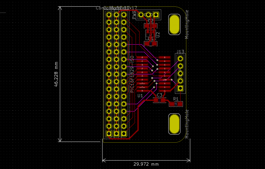 שכבות הסיגנלים של הלוח החדש, ב-KiCAD