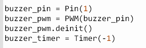 קוד להגדרת אובייקט PWM ואובייקט טיימר וירטואלי